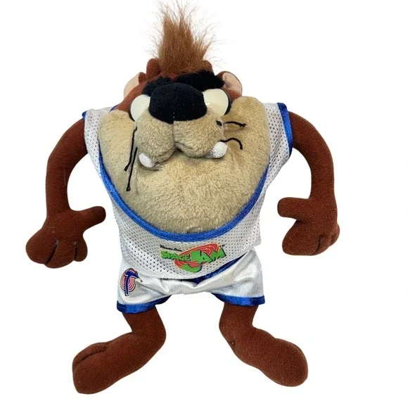 Vintage 1996 Space Jam Taz Plush 9" Tune Squad Warner Bros Toy - Picture 1 of 7